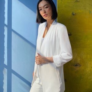 Aritzia Babaton Power Blazer in white